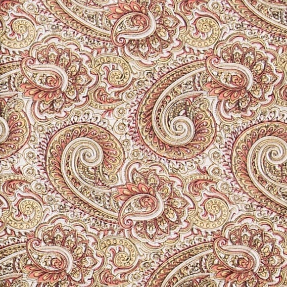 Wyoming Traders Wild Rag Brass Bronze Paisley 100% Silk Western Scarf 34.5